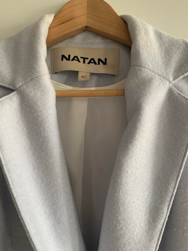 Natan wollen blazer - Maat 40 - Hemelsblauw - zgan, Maat 38/40 (M), Blauw, Ophalen of Verzenden, Zo goed als nieuw