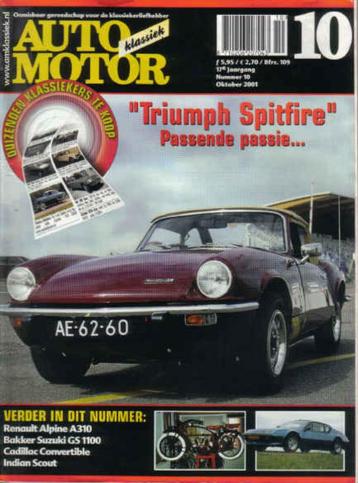 AMK 10 2001 : Renault Alpine A310 - Triumph Spitfire - Ford beschikbaar voor biedingen