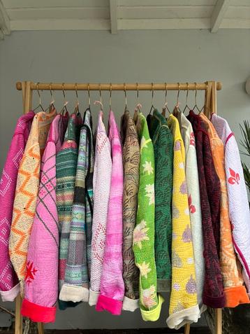 Vintage Kantha Quilt Jasje Patchwork Sari India beschikbaar voor biedingen