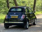 Fiat 500 Cabrio 0.9 TwinAir Turbo Lounge, 86 pk, Euro 6, Leder en Stof, Zwart