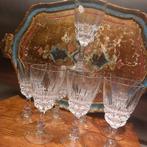 Prachtige vintage loodkristallen glazen uit België:, Ophalen of Verzenden