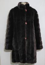 Donkerbruine faux fur jas van Comme du Vrai, Kleding | Dames, Jassen | Winter, Verzenden, Zo goed als nieuw, Maat 46/48 (XL) of groter