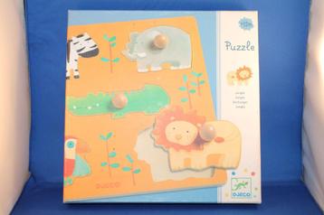 Houten puzzel dieren, jungle dieren, Djeco. K6 beschikbaar voor biedingen