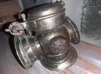 Antieke oude carbid fietslamp, transparant glas., Antiek en Kunst, Ophalen of Verzenden