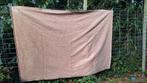 Bruin/beige wollen deken van scheerwol en lama/alpacawol, Ophalen of Verzenden, Zo goed als nieuw