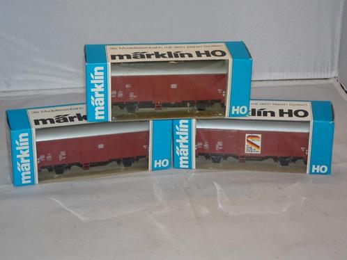 3 Marklin gesloten wagons 2x 4410 1 x 4411 met sluitver(#913, Hobby en Vrije tijd, Modeltreinen | H0, Nieuw, Wagon, Wisselstroom