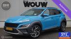 Hyundai Kona 1.6 HYBRID Premium Automaat Schuif-Kanteldak St, Auto's, 12 maanden, Gebruikt, Blauw, Bedrijf