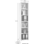Boekenkast wit, Ophalen, Met plank(en), Minder dan 50 cm, 200 cm of meer