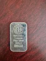 0.999 zilverbaar ounce Argor Heraeus, Ophalen of Verzenden, Zilver