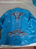 Harley Davidson leren jack, Ophalen of Verzenden, Zo goed als nieuw, Blauw