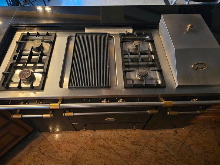 LACANCHE fornuis met friteuze, Witgoed en Apparatuur, Fornuizen, Gebruikt, Vrijstaand, Gas, 5 kookzones of meer, 95 cm of meer