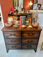 Industriele Ladekast Commode, Ophalen, 5 laden of meer, ., 50 tot 100 cm