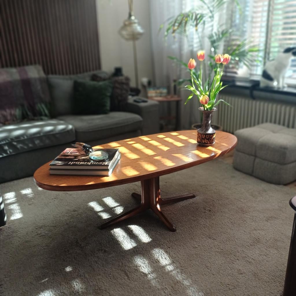 Salontafel "Model 29" – Müller Möbelwerkstätten – Jaren '60, Ophalen, 100 tot 150 cm, Teakhout, 50 tot 100 cm