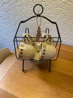 Koffie/theeservies in houder, Huis en Inrichting, Keuken | Servies, Ophalen, Gebruikt, Overige stijlen, Kop(pen) en/of Schotel(s)