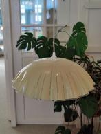 Vintage jaren vijftig gele glazen hanglamp, nieuwe electra, Vintage, Ophalen of Verzenden, Minder dan 50 cm, Glas