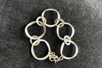 design armband gehamerde cirkels, Ophalen of Verzenden, Zilver