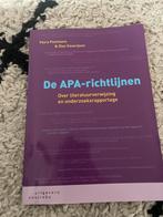 De APA-richtlijnen - Literatuurverwijzing, Ophalen of Verzenden, Alpha, Zo goed als nieuw, HBO