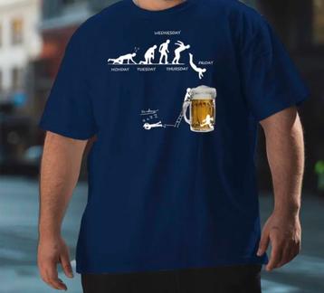 Blauw katoenen heren Tshirt te koop beschikbaar voor biedingen