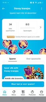 34 volle spaarkaarten Disney zegels AH digitaal, Albert Heijn, Ophalen