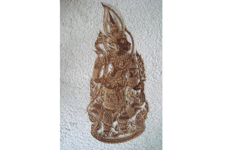 Indonesisch figuur prachtig uitgesneden in varkenshuid !!!, Antiek en Kunst, Kunst | Niet-Westerse kunst, Ophalen