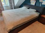 Boxspring 180 x 200 antraciet incl matras, Huis en Inrichting, Slaapkamer | Complete slaapkamers, Ophalen of Verzenden, Zo goed als nieuw