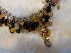 Unieke ketting Handgemaakt, Overige materialen, Bruin, Met strass, Nieuw