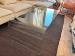Vintage Curved Glass Salontafel (moet snel weg), Ophalen, Gebruikt, 100 tot 150 cm, 50 tot 75 cm