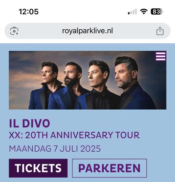 Gezocht: 2 of 3 kaartjes voor Il Divo beschikbaar voor biedingen