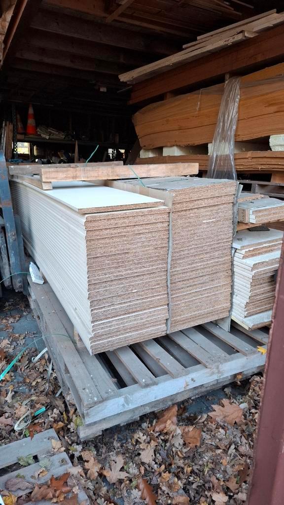 Grote partij Duropal panelen ivoor 4.10x39,5, Doe-het-zelf en Verbouw, Platen en Panelen, Nieuw, HPL, Minder dan 20 mm, Ophalen of Verzenden