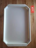 Witte kunststof uitklapbare dienblad bedtafel p/s keus uit 2, Ophalen of Verzenden, Rechthoekig, Kunststof