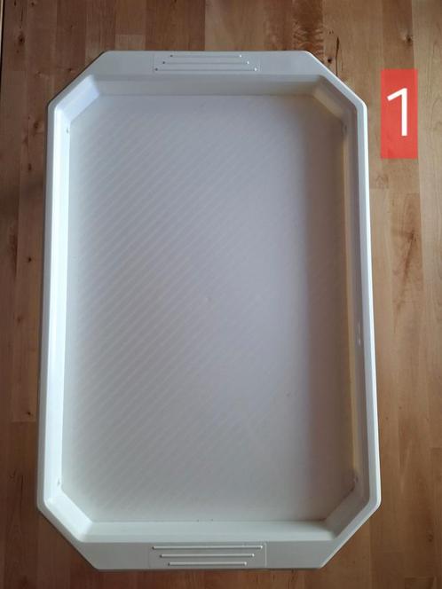 Witte kunststof uitklapbare dienblad bedtafel p/s keus uit 2, Huis en Inrichting, Woonaccessoires | Dienbladen, Kunststof, Rechthoekig