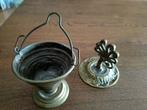 Wijwaterbakje hangend koper., Ophalen of Verzenden