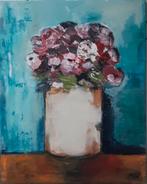 Oude pot met bloemen  50-40cm, Ophalen of Verzenden