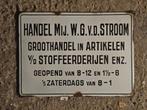Emaille Reclamebord Groothandel, Ophalen of Verzenden