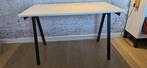 Trotten bureau ikea 120 bij 70 cm wit/zwart, Ophalen, Zo goed als nieuw