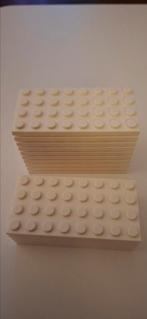 15 paatjes 4x10 - wit - geschikt voor lego., Ophalen of Verzenden, Zo goed als nieuw