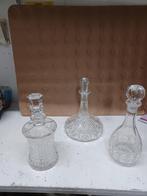 3 kristal glazen karaffen, Antiek en Kunst, Antiek | Glas en Kristal, Ophalen of Verzenden