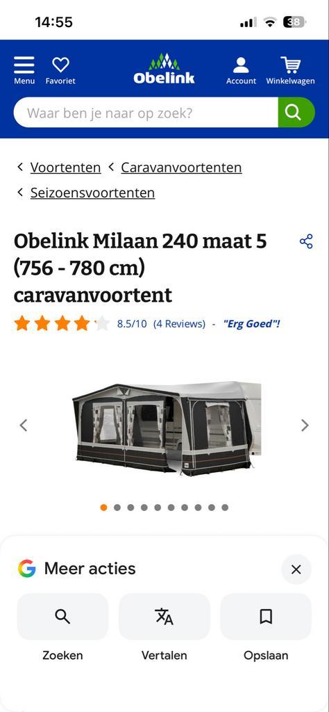 Milaan 240 Voortent - Perfect voor uw Caravan!, Caravans en Kamperen, Voortenten en Luifels, Nieuw, Overige merken, Ophalen