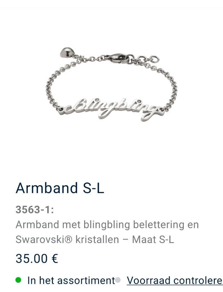 Energetix armband blingbling van € 35 voor € 25, Sieraden, Tassen en Uiterlijk, Armbanden, Nieuw, Staal, Zilver, Ophalen of Verzenden