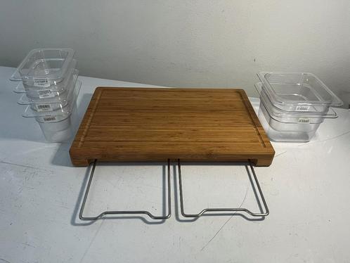 NIEUW Eiken Frankfurter Brett snijplank 52x36x4cm+bakjes, Huis en Inrichting, Keuken | Keukenbenodigdheden, Nieuw, Ophalen of Verzenden