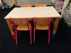 Kinder Tafel + 4 Stoeltjes - Verstelbaar, Kinderen en Baby's, Kinderkamer | Tafels en Stoelen, Ophalen, Gebruikt, Tafel(s) en Stoel(en)