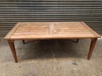 Teakhouten Tafel - 205x94.5x79 cm, Ophalen, Gebruikt, Teakhout, 200 cm of meer