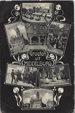 Middelburg (Zld.) o.a. Instappen Passagiers Trein Koudekerke, Verzamelen, Ansichtkaarten | Nederland, Verzenden, Voor 1920, Gelopen