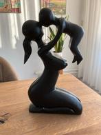 Houten Beeld Moeder en Kind, Antiek en Kunst, Ophalen of Verzenden