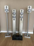 Monitor Audio set Radius 270, R180 en 90 op stand, Gebruikt, 60 tot 120 watt, Front, Rear of Stereo speakers, Ophalen