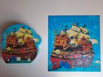 Djeco puzzel piratenboot 54 st, Ophalen of Verzenden, Meer dan 50 stukjes, Zo goed als nieuw