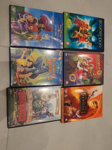 6 Kinderfilms DVD - Disney & Scooby-Doo beschikbaar voor biedingen