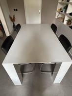 Goossens eettafel hoogglans wit, Ophalen, Gebruikt, 50 tot 100 cm, 150 tot 200 cm