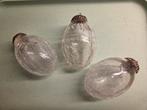 3 transparante "heksenballen" vintage, Antiek en Kunst, Antiek | Glas en Kristal, Ophalen of Verzenden