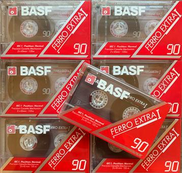 5x NOS BASF FEI-90 Ferro Extra 90 cassettebandjes NIEUW FE I beschikbaar voor biedingen